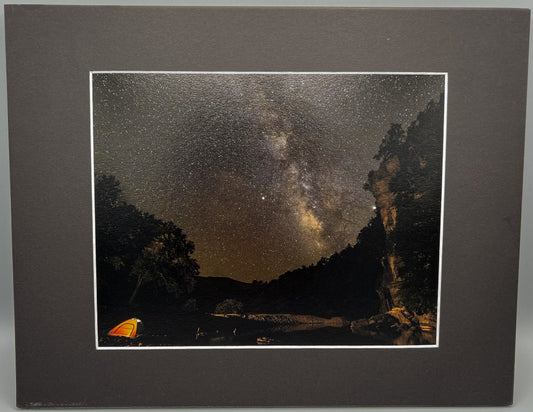 Night Magic Along the Buffalo River Matted Print