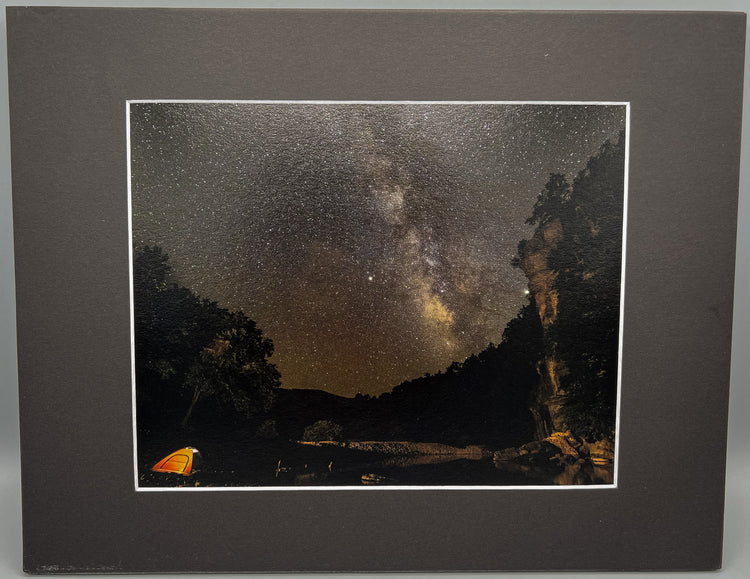 Night Magic Along the Buffalo River Matted Print