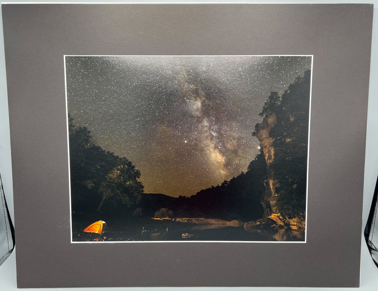 Night Magic Along the Buffalo River Matted Print