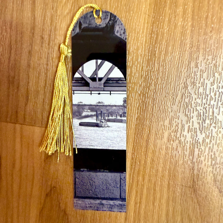 Barge Thru Eads Bridge Metal Bookmark