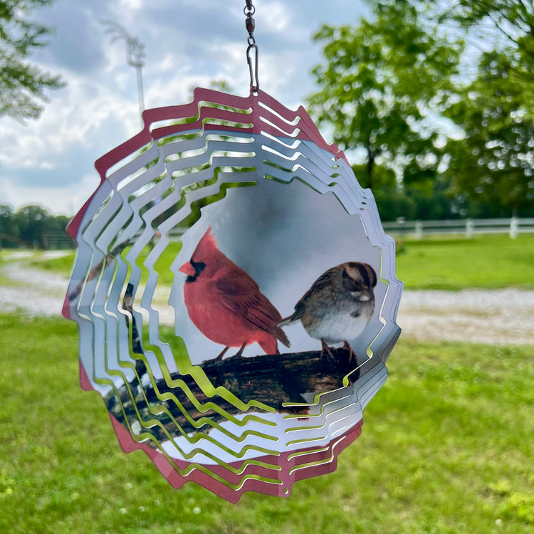 Wind Spinner Cardinal and Sparrow the Tiff