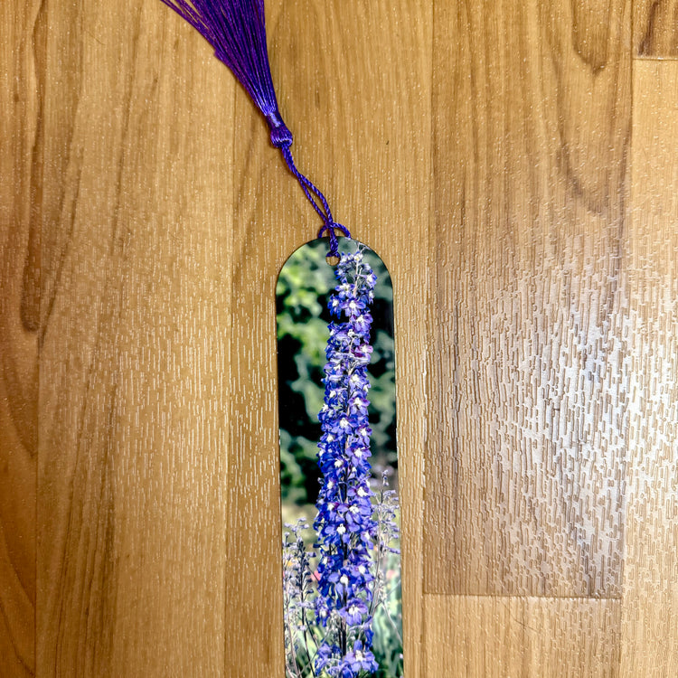Purple Flower Metal Bookmark