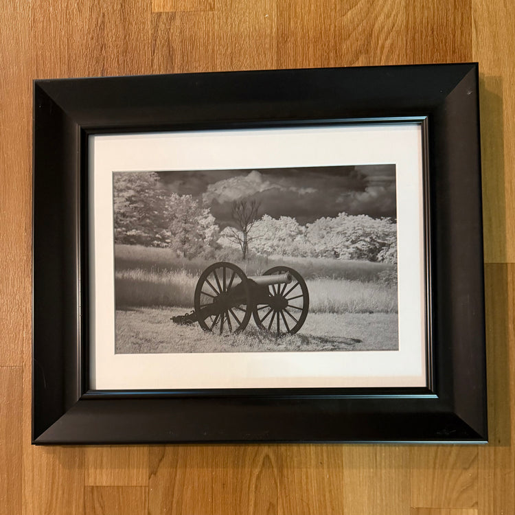 Historic Cannon in IR Framed Photograph