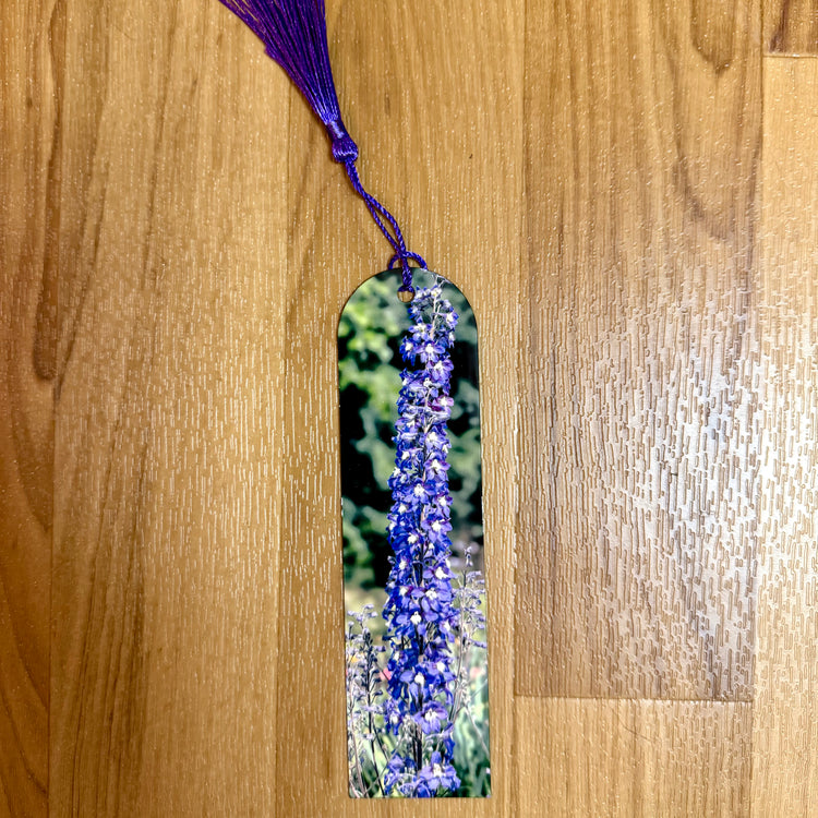 Purple Flower Metal Bookmark