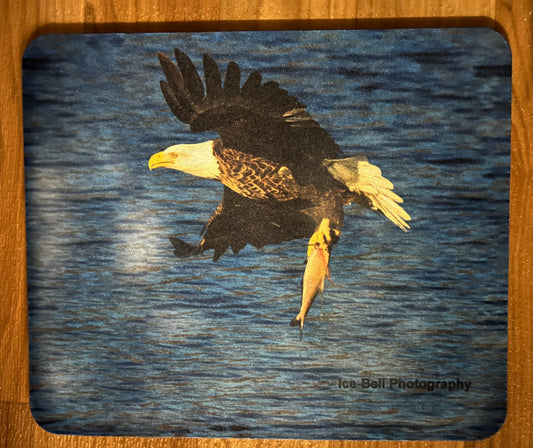 Mouse Pad Adult Bald Eagle with Fish