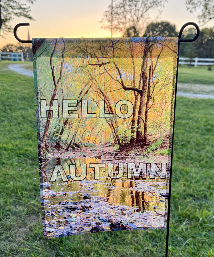 Hello Autumn Garden Flag