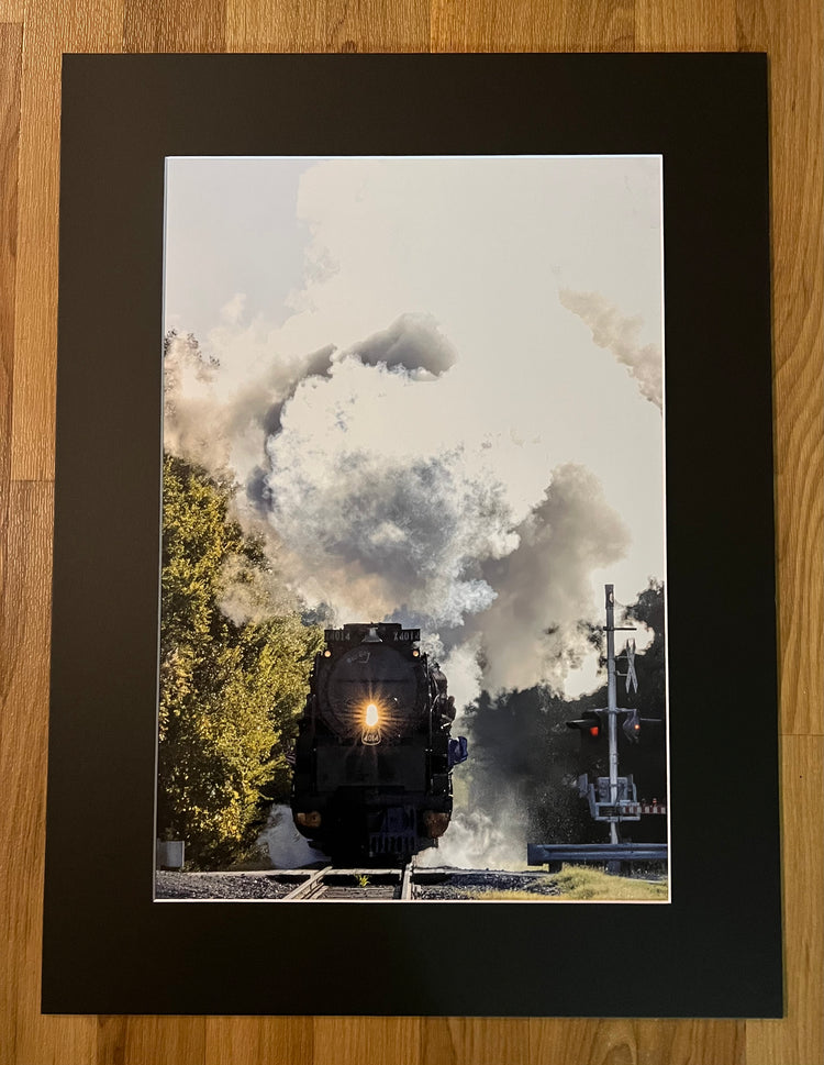 Big Boy 4014 Leaving Coffeyville Matted Print