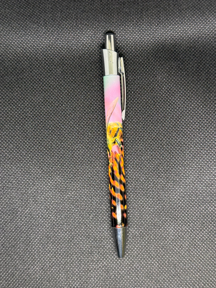 Retractable Ballpoint Pen - Cone Flower and Bee 2