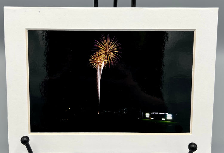 Double Explosion at Arvest Field Matted Print