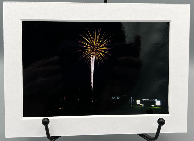 Explosion at Arvest Field Matted Print