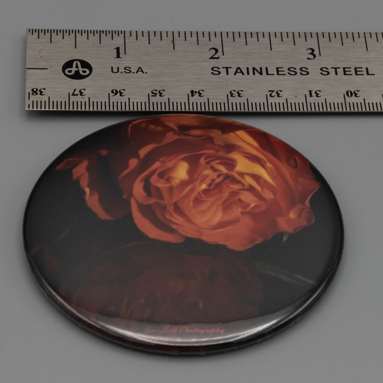 Magnet Mirrored Peach Rose