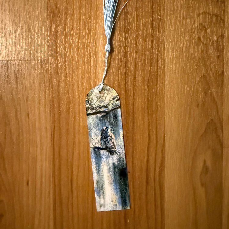 Barred Owl Metal Bookmark