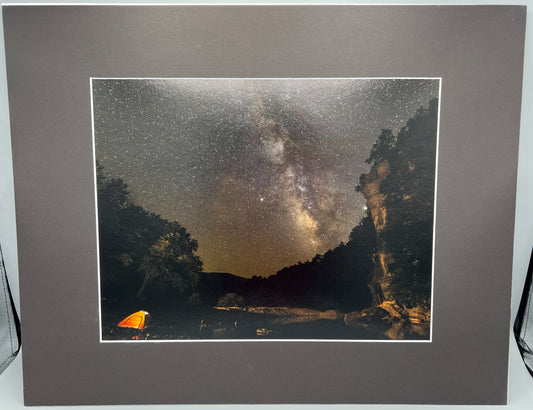 Night Magic Along the Buffalo River Matted Print