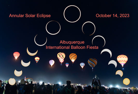 Annular Solar Eclipse Over The Albuquerque International Balloon Fiesta Framed Photograph