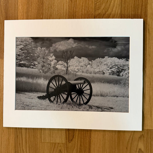 Hostoric Cannon in IR Matted Print