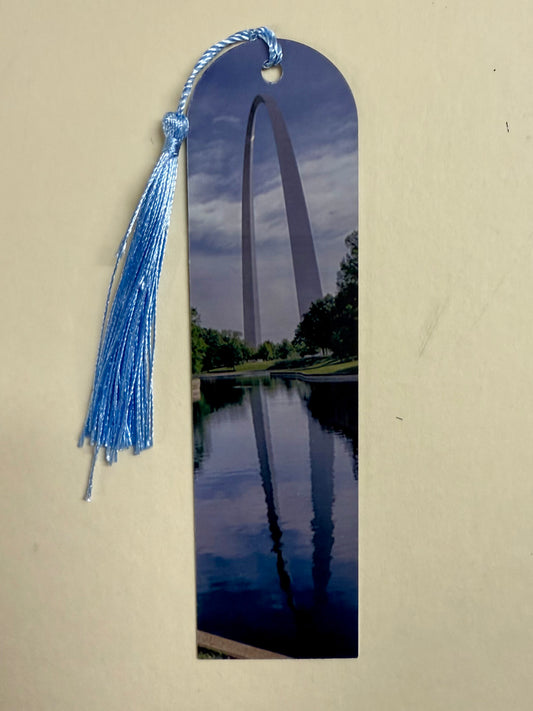 St. Louis Arch Reflection Metal Bookmark