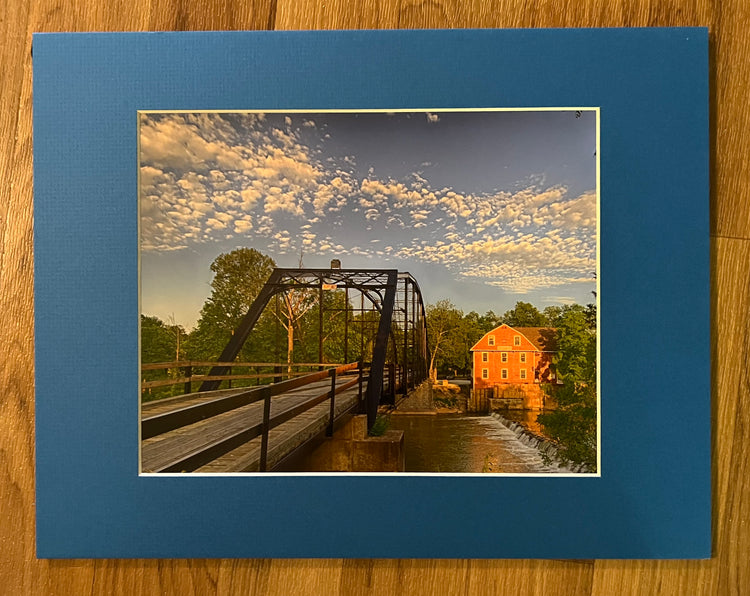 War Eagle Mill and Bridge Matted Print