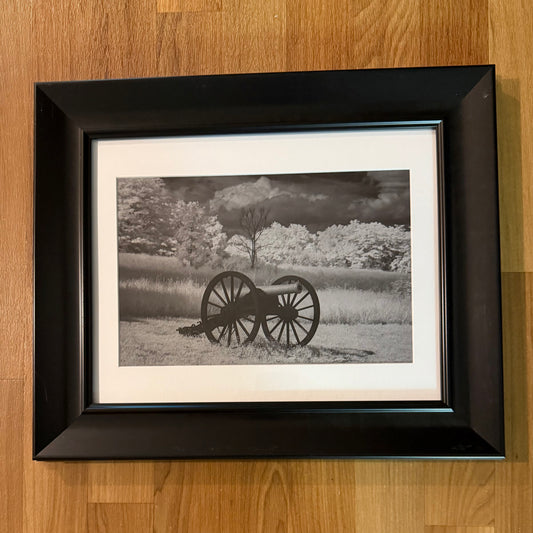 Historic Cannon in IR Framed Photograph