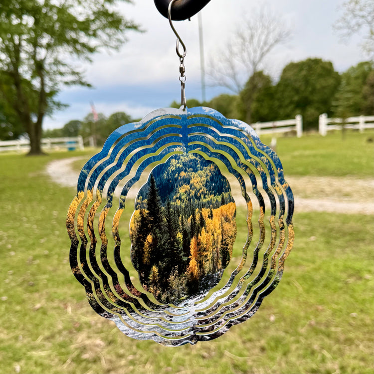 Wind Spinner Amina’s River with Fall Aspen Trees