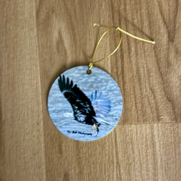 Ornament Juvenile Bald Eagle With Fish