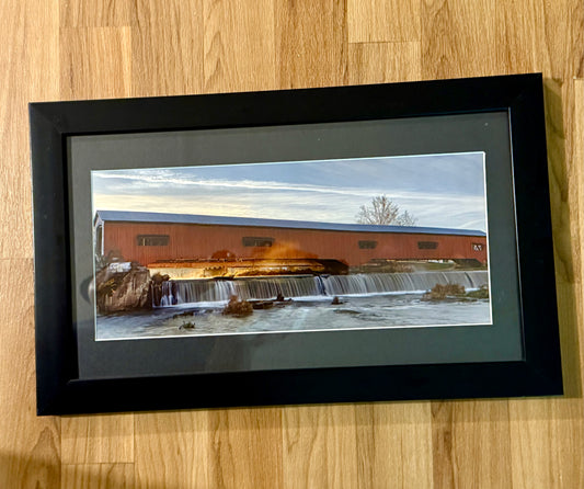 Bridgton Bridge at Dawn Framed Photograph