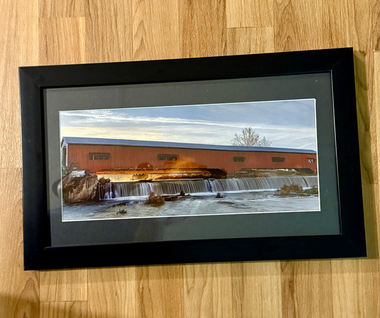 Bridgton Bridge at Dawn Framed Photograph