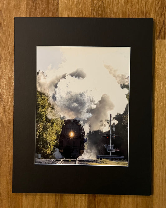 Big Boy 4014 Leaving Coffeyville Matted Print