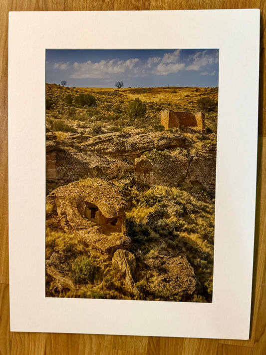 Hovenweep Little Ruin Canyon Matted Print
