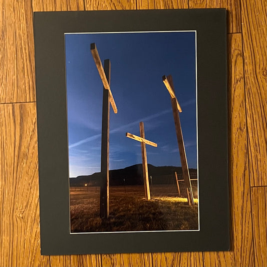 3 Crosses Boxley Valley Matted Print