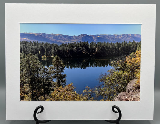 Lake in View Matted Print
