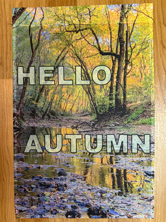 Hello Autumn Garden Flag