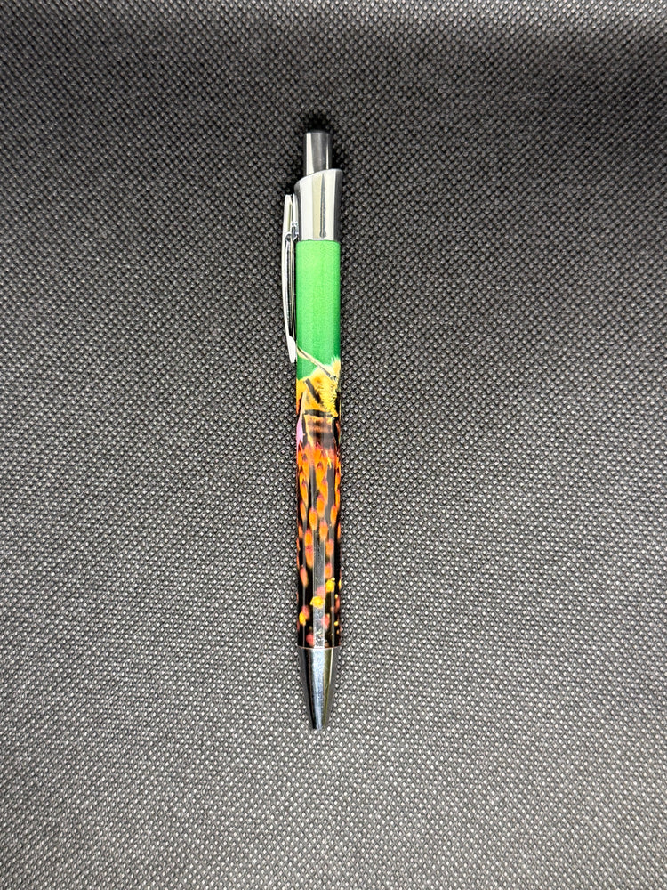 Retractable Ballpoint Pen - Cone Flower and Bee 1