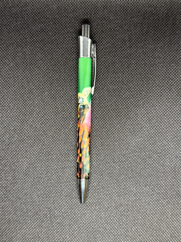 Retractable Ballpoint Pen - Cone Flower and Bee 1