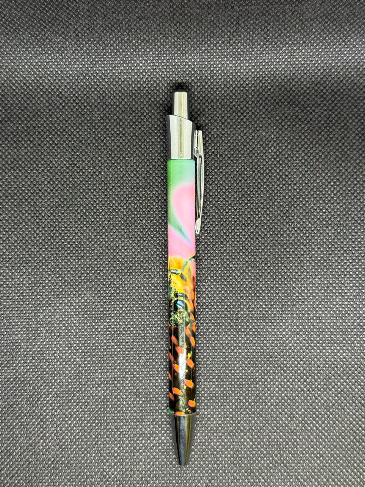 Retractable Ballpoint Pen - Cone Flower and Bee 3