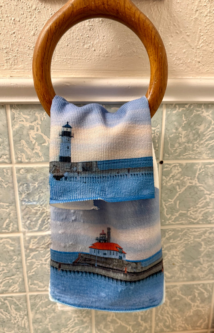 Duluth North Pier Lighthouse Wash Cloth