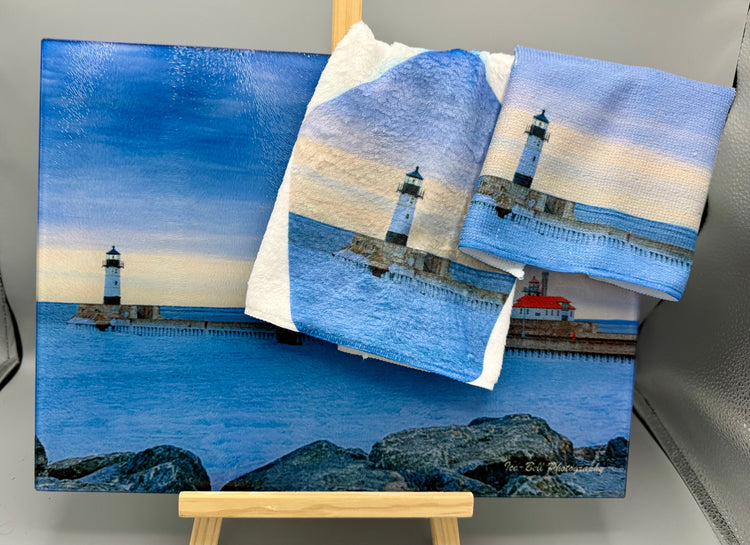 Duluth North Pier Lighthouse Wash Cloth