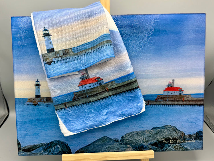 Duluth North Pier Lighthouse Wash Cloth