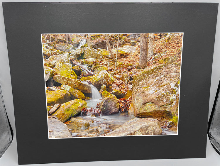 Side Falls at the Glory Hole Matted Print